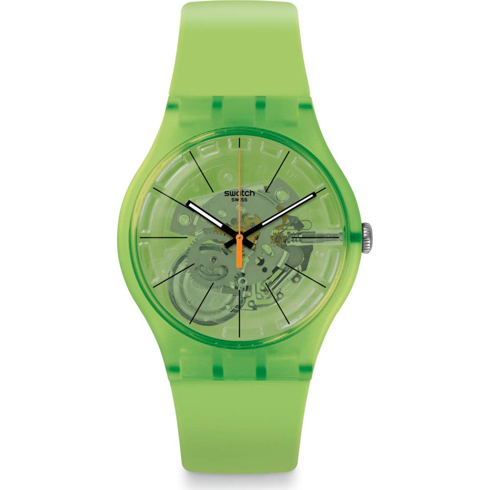 Часы Swatch Unisex Analogue Digital Automatic S7268449 Зеленый Ремешок, фото №1