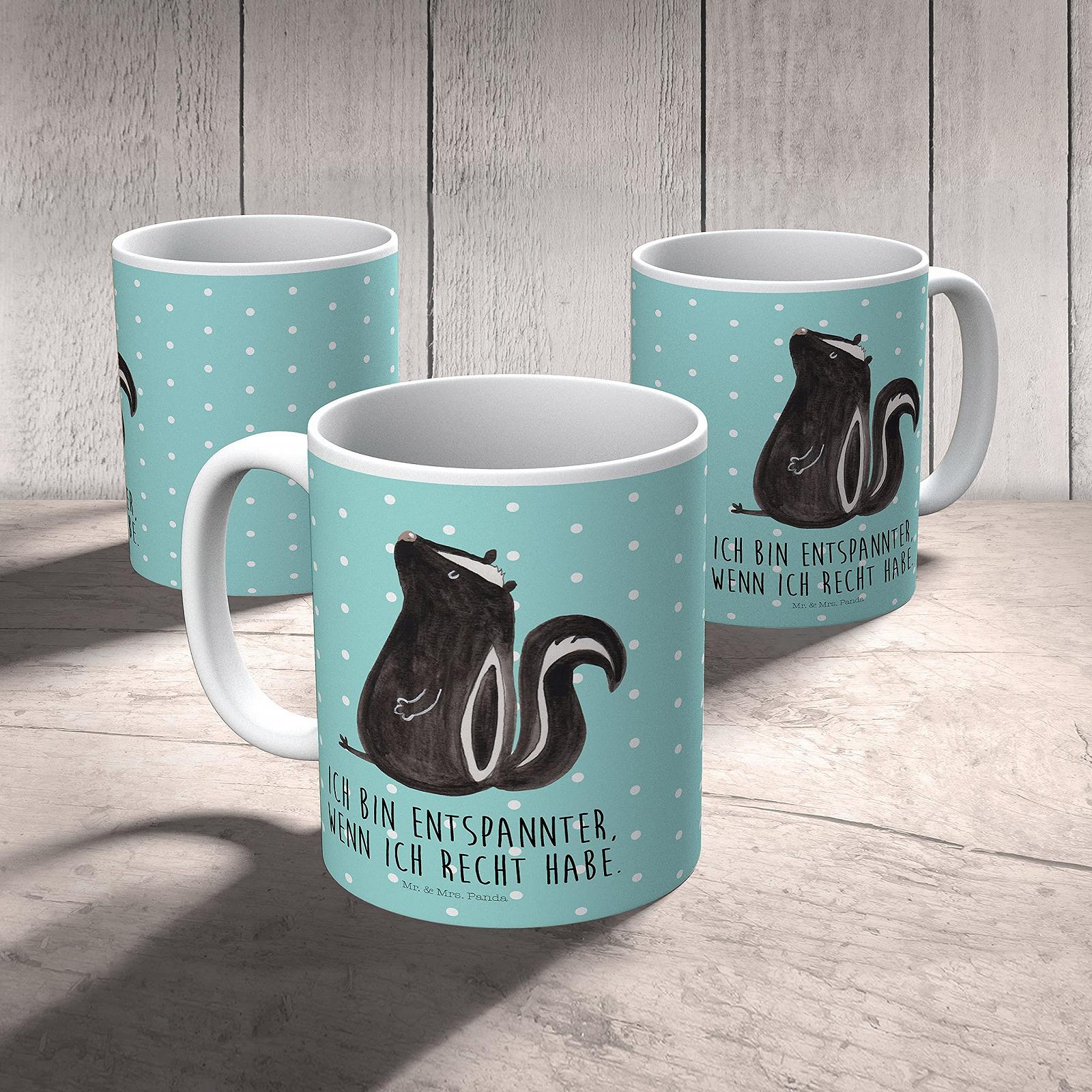 Детская Кружка Mr. & Mrs. Panda Cкунс Сидит, Стинки, Детская Кружка, Небьющаяся Кружка, Правый, Вонючий, Уличная посуда, Cкунс, фото №4