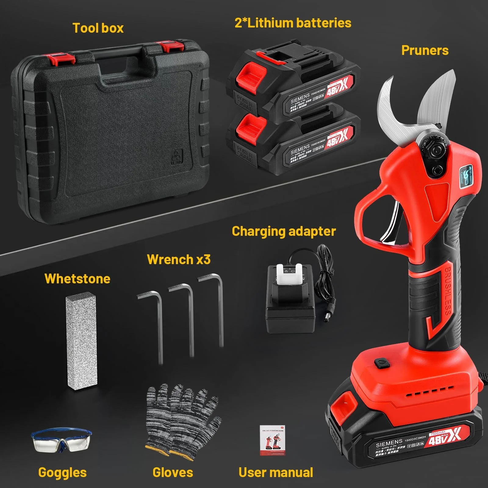 Акумуляторні садові ножиці для обрізки 40 мм, фото №7