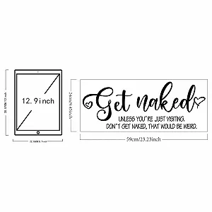 Наклейка на стіну SUPERDANT Funny Quotes Get Nude 24 x 59 см synthetic.ua - Фото 1