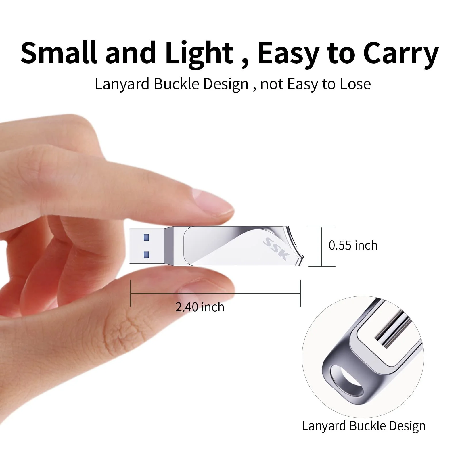 USB-флеш-накопичувач SSK 128 GB USB 3.2 Metal Dual USB-A & Type-C OTG Waterproof до 200 MB/s, фото №4 USB-флеш-накопичувач SSK 128 GB USB 3.2 Metal Dual USB-A & Type-C OTG Waterproof до 200 MB/s, фото №4