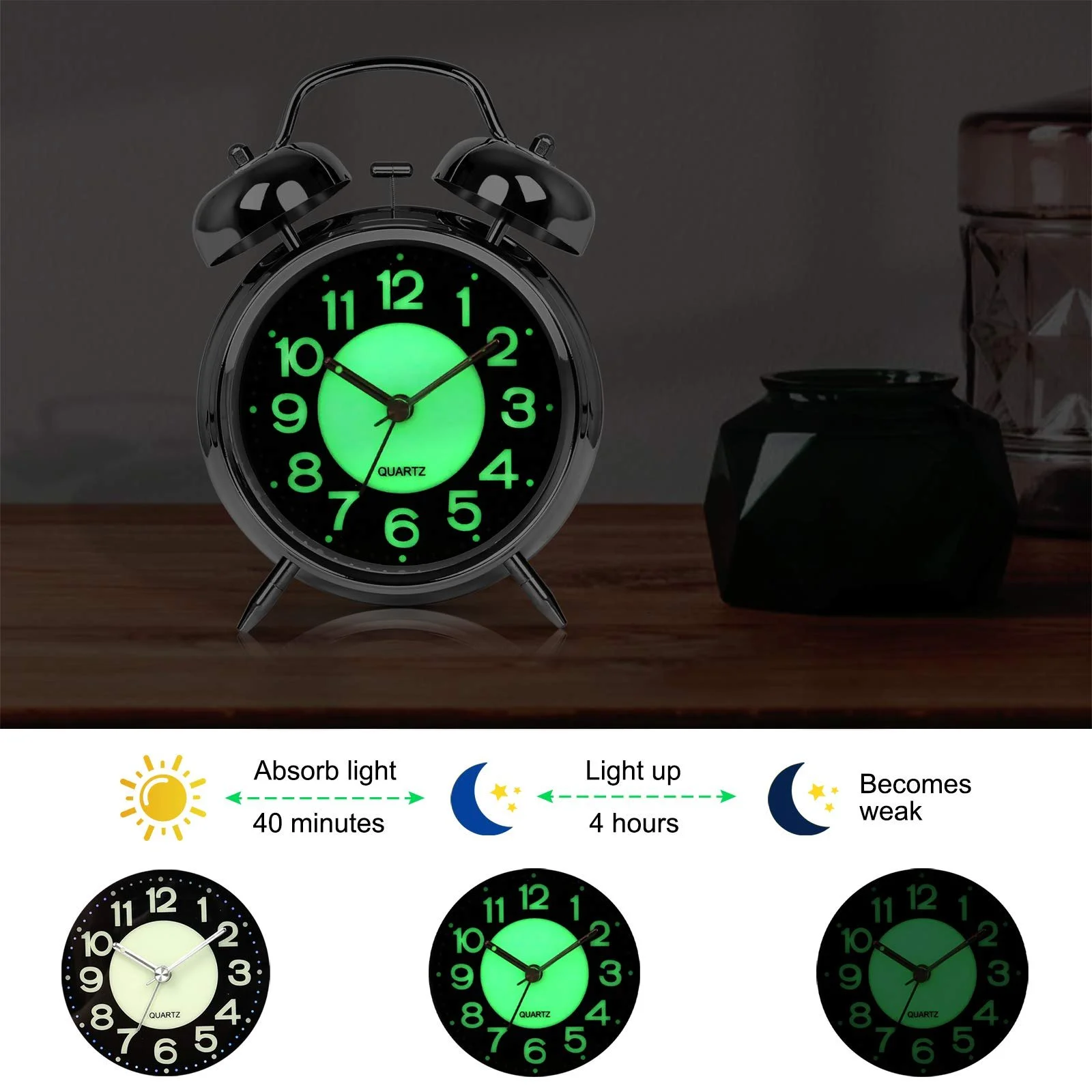 Будильник AYRELY Ретро 4 дюйми Срібний, фото №2