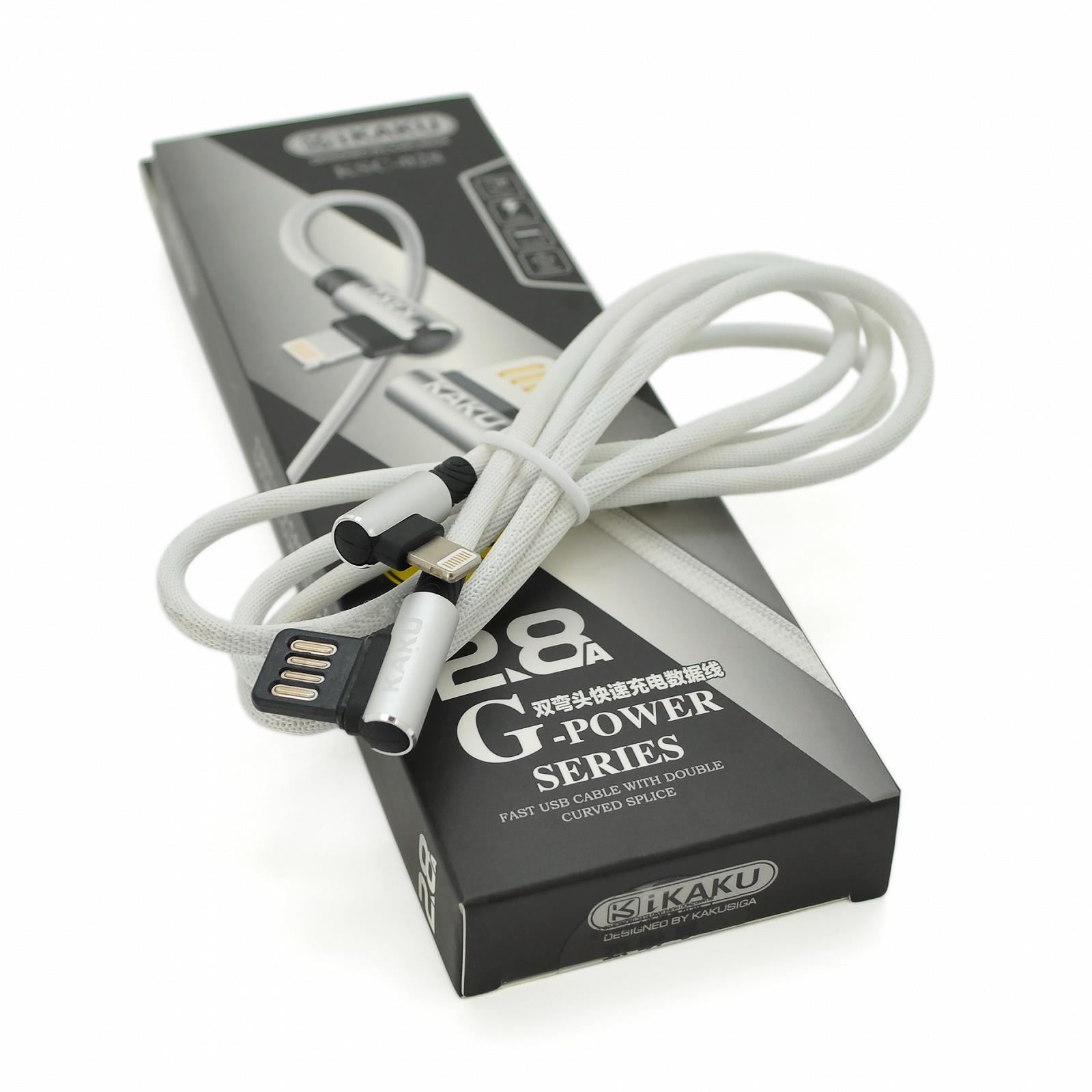 Кабель iKAKU KSC-028 JINDIAN charging data cable for iphone Silver довжина 1м 2.4A, BOX, фото №1 Кабель iKAKU KSC-028 JINDIAN charging data cable for iphone Silver довжина 1м 2.4A, BOX, фото №1