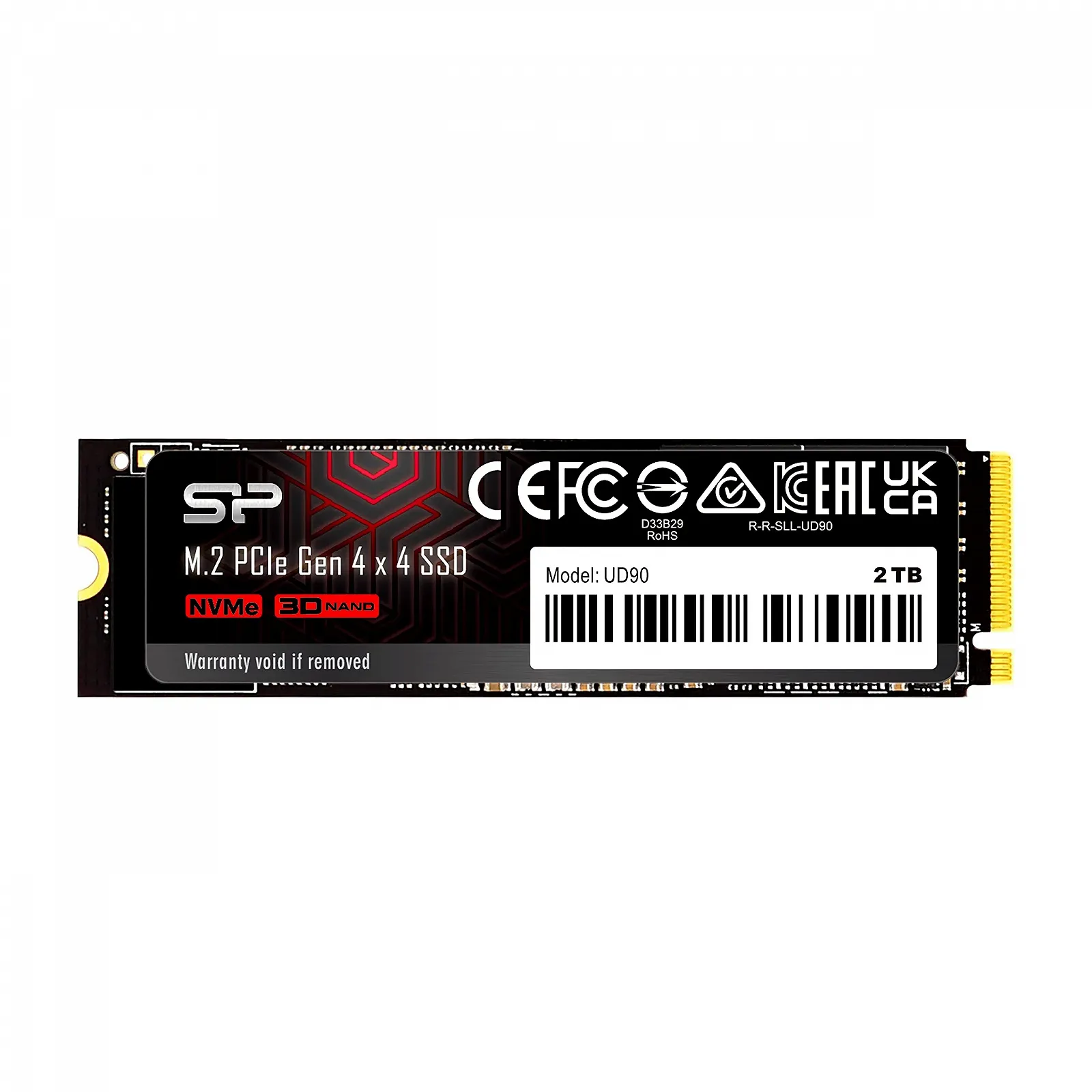 SSD Silicon Power UD90 2ТБ NVMe 4.0 Gen4 PCIe M.2 R/W до 5,000/4,800 МБ/с (SP02KGBP44UD9005), фото №1