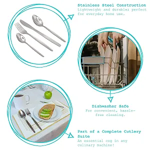 Ложка десертная Argon Tableware Economy 19 см, нержавеющая сталь, набор 12 штук synthetic.ua - Фото 1