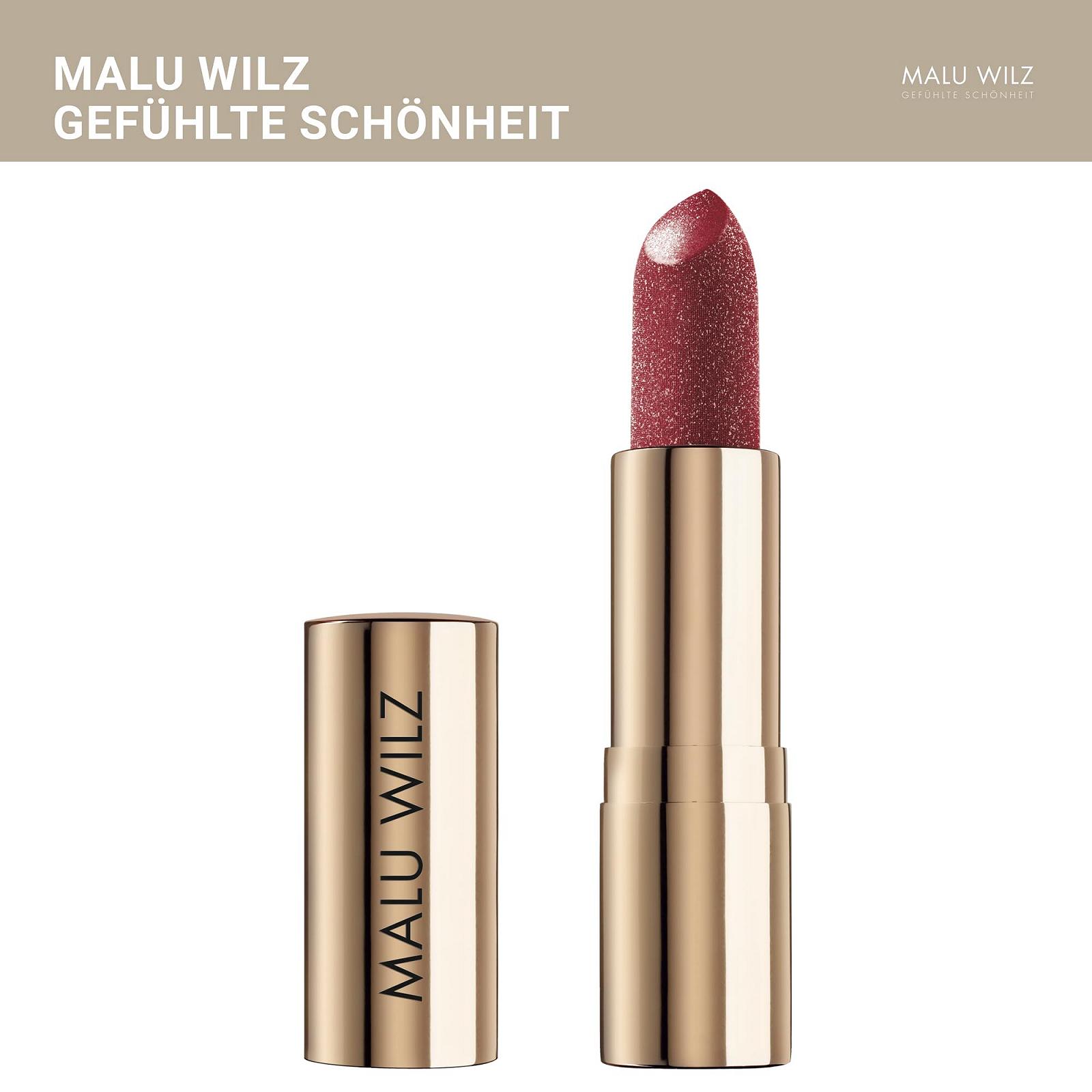 Помада Malu Wilz Lip Diamond No. 2 Luxury Red Блестящий Жемчужный Эффект Уход с Витамином E, фото №6