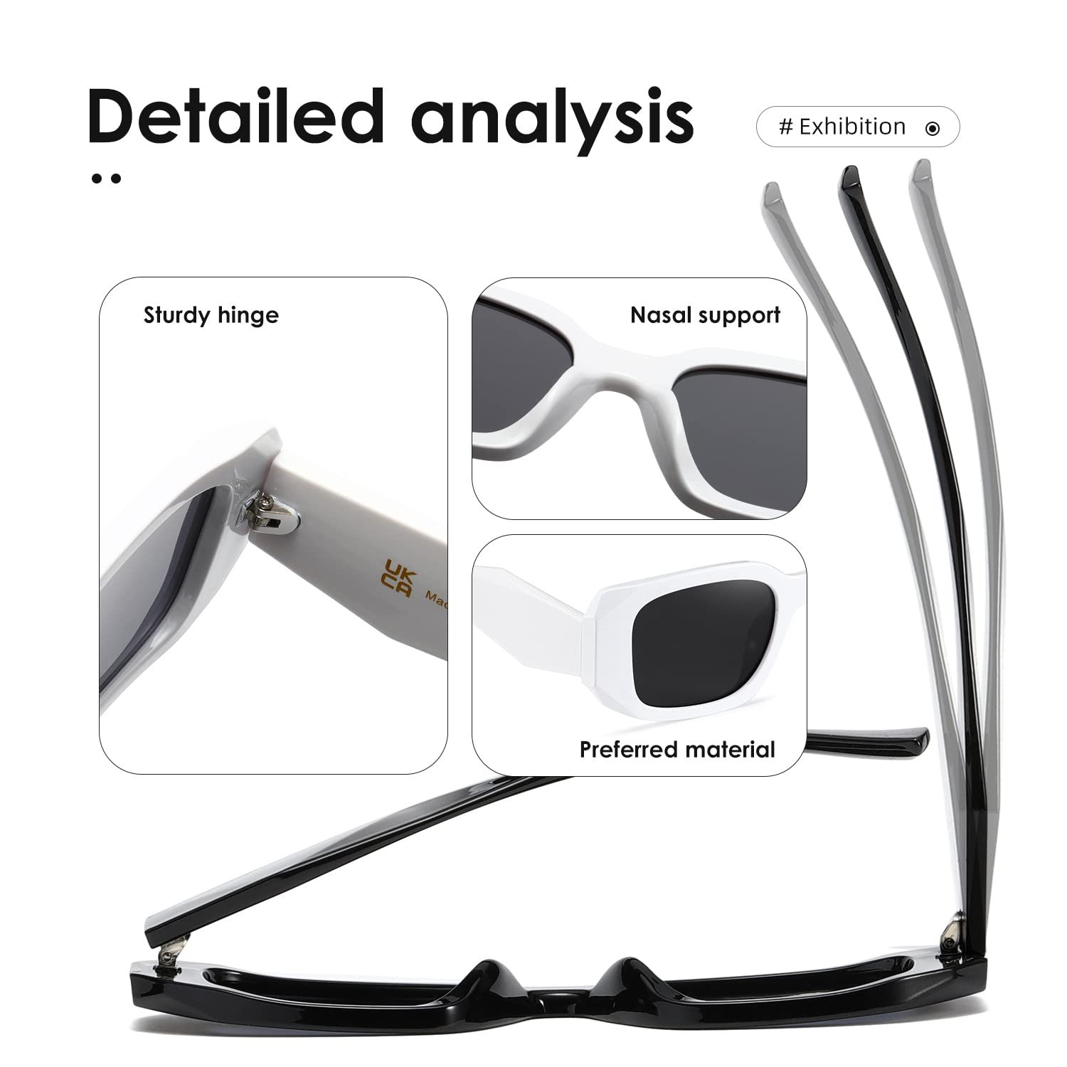 Сонцезахисні окуляри Прямокутні Kimorn для жінок і чоловіків, модні ретро-окуляри 90-х, фото №6 Сонцезахисні окуляри Прямокутні Kimorn для жінок і чоловіків, модні ретро-окуляри 90-х, фото №6