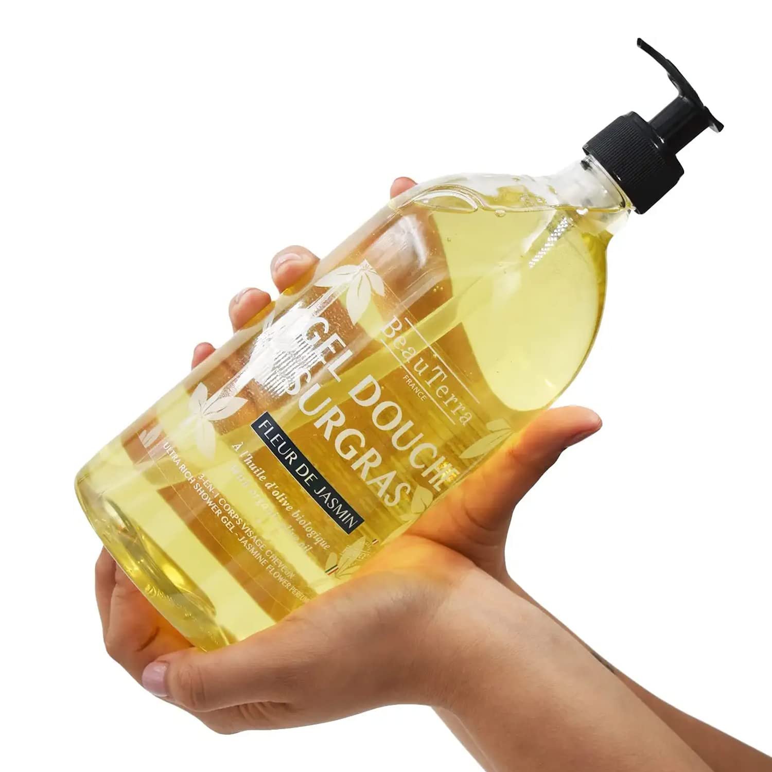 Гель для душу BEAUTERRA Jasmine 2 в 1 з Органічною Оливковою Олією 1000 мл, фото №5