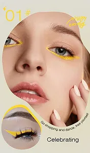 Підводка для очей Водостійка, кольорова, райдужна, неонова (жовта) synthetic.ua - Фото 1