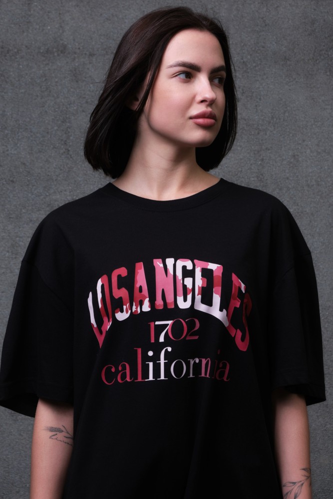 Оверсайз футболка з принтом Without califonia black, фото №5 Оверсайз футболка з принтом Without califonia black, фото №5