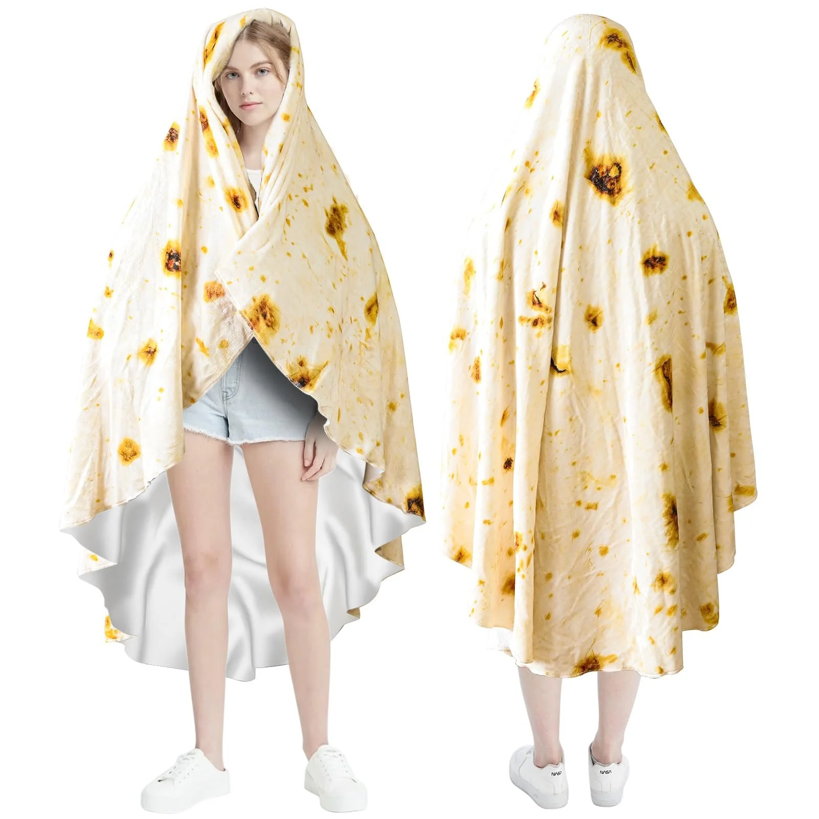 Круглый Плед Ohok Giant, Уютная Фланелевая Ткань, Пушистый Плед, Теплый Плед, Плед для Дивана для Внутреннего и Наружного Использования, Подарки для Семьи, фото №4