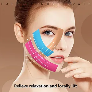 Стрічки для підтяжки обличчя Рожевий, 2 шт synthetic.ua - Фото 1