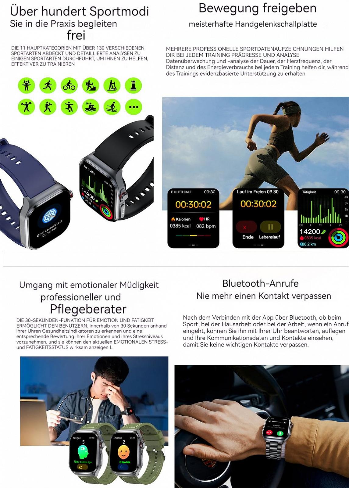 Смарт-часы Мужские ECG Smartwatch с функцией телефона, давление крови, черный сталь, фото №5 Смарт-часы Мужские ECG Smartwatch с функцией телефона, давление крови, черный сталь, фото №5