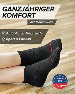 Женские носки Тип vitsocks Шерсть мериноса Тонкие дышащие носки для тренировок (3 пары) Размер 35-38, 39-42 synthetic.ua - Фото 1