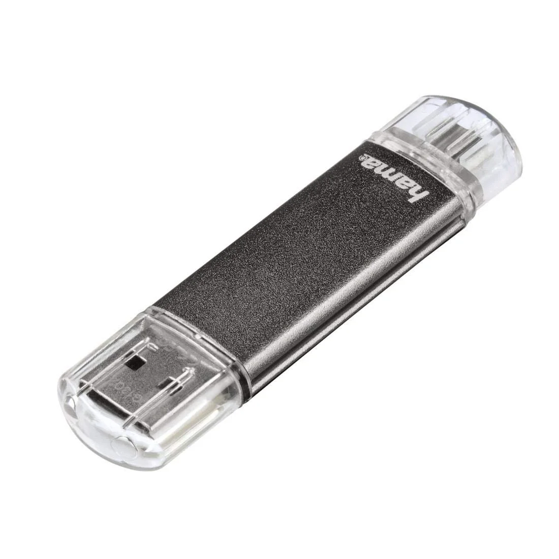 USB-флеш-накопичувач Hama Laeta Twin USB 2.0 OTG Micro USB 128 GB 10 MB/s Grey, фото №1 USB-флеш-накопичувач Hama Laeta Twin USB 2.0 OTG Micro USB 128 GB 10 MB/s Grey, фото №1