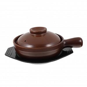 Кастрюля керамическая для тушения с ручкой термостойкая с крышкой - Фото 1