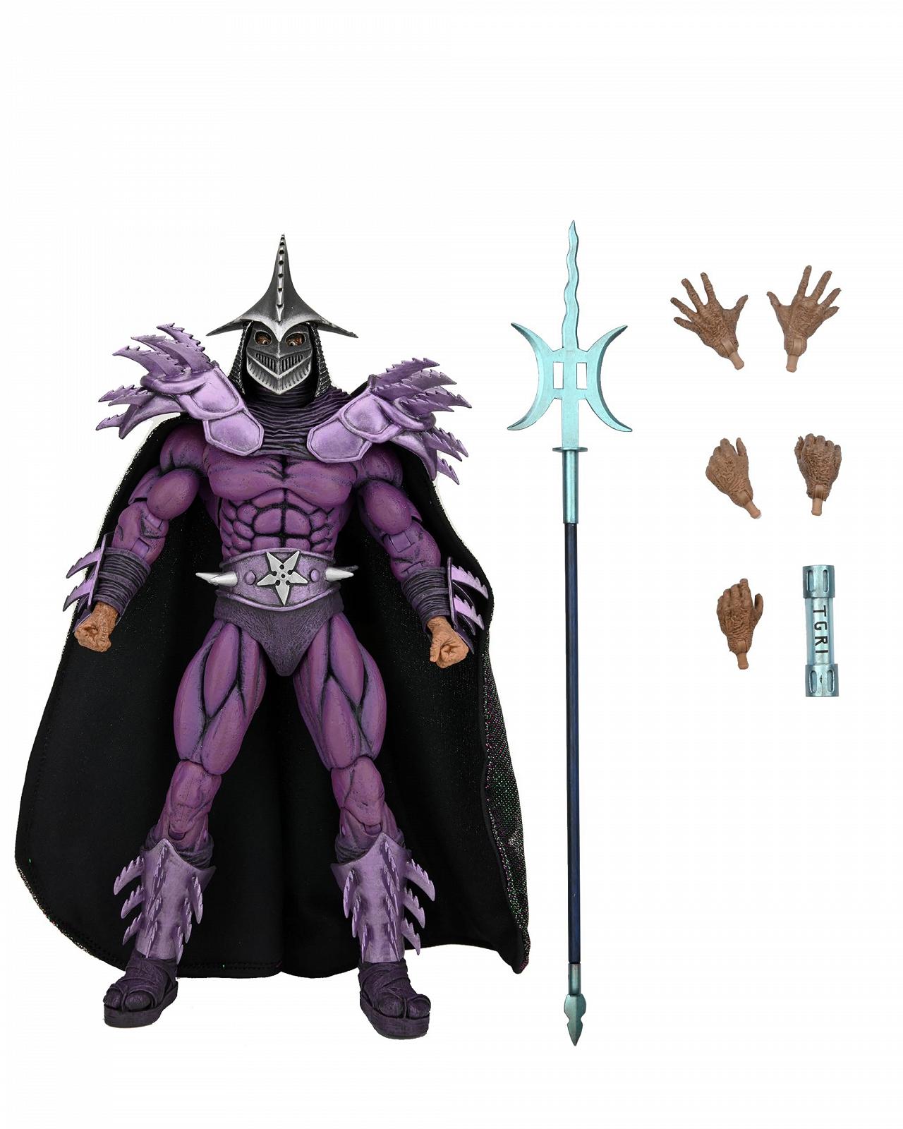 Фігурка NECA Teenage Mutant Ninja Turtles Ultimate Shredder 7 дюймів, чорно-фіолетова, з принтом, фото №1