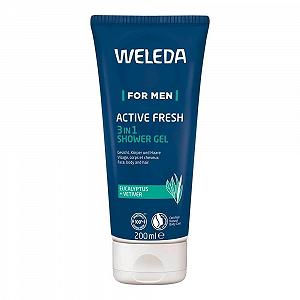 Гель для душу 3 в 1 WELEDA for Men Active Fresh 200 мл - Фото 1