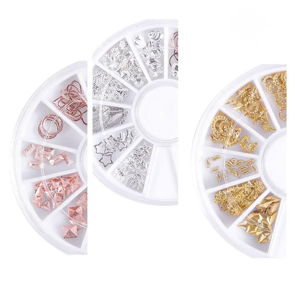 3D Блестки для ногтей, Неправильные бусины для ногтей, Металлические блестки в форме звезды и луны, Разнообразные украшения для ногтей, Подвески для маникюра, DIY изделий, Ювелирных аксессуаров, Золото 5, фото №5