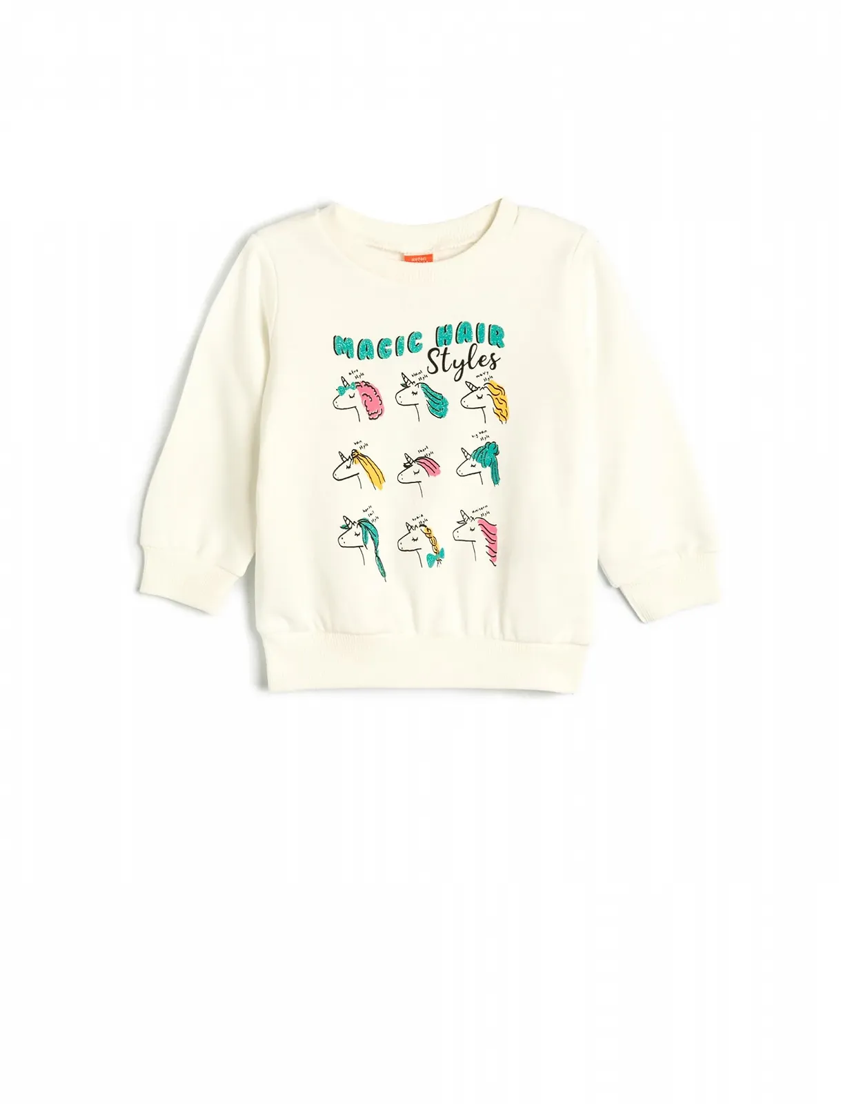 Світшот Koton Дитячий З довгим рукавом Круглий виріз Бавовна Принт М'який всередині, фото №1