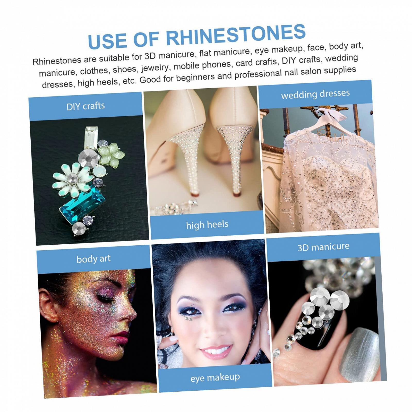 Стрази для нігтів 1440 шт. для приклеювання Діаманти DIY з плоскою задньою частиною для манікюру, фото №4