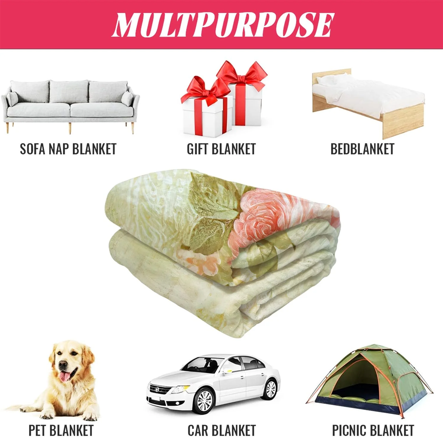 Одеяло YISUMEI Мягкое фланелевое одеяло Мягкий флис Розовая роза, 150 x 200 см, фото №4 Одеяло YISUMEI Мягкое фланелевое одеяло Мягкий флис Розовая роза, 150 x 200 см, фото №4