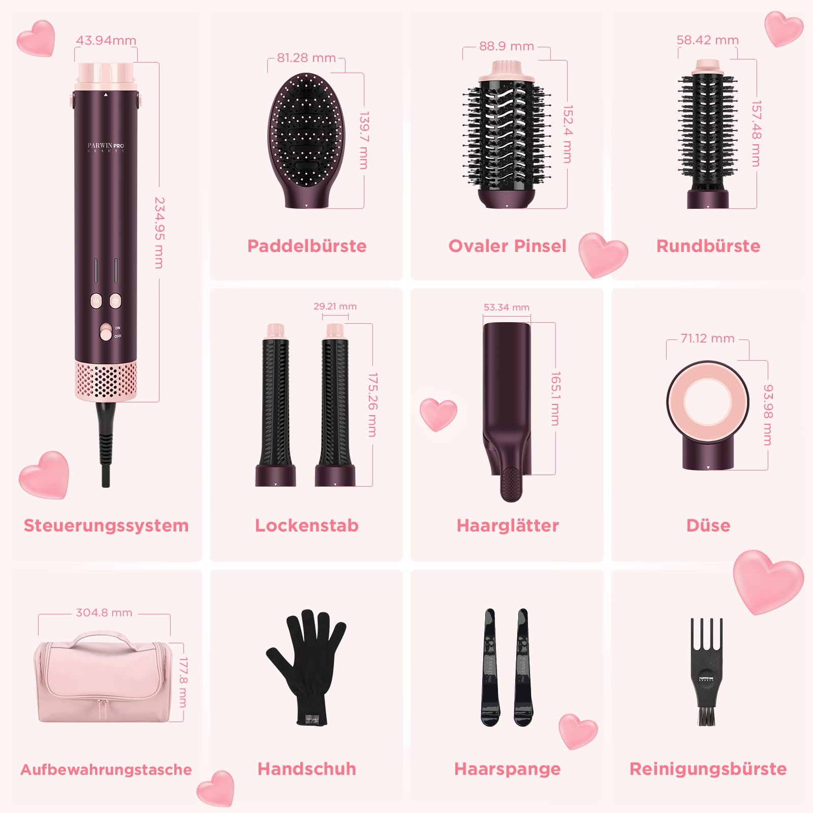 Фен-щітка PARWIN PRO BEAUTY MaxAIR 2.0 8 в 1 іонна складна, фото №9 Фен-щітка PARWIN PRO BEAUTY MaxAIR 2.0 8 в 1 іонна складна, фото №9