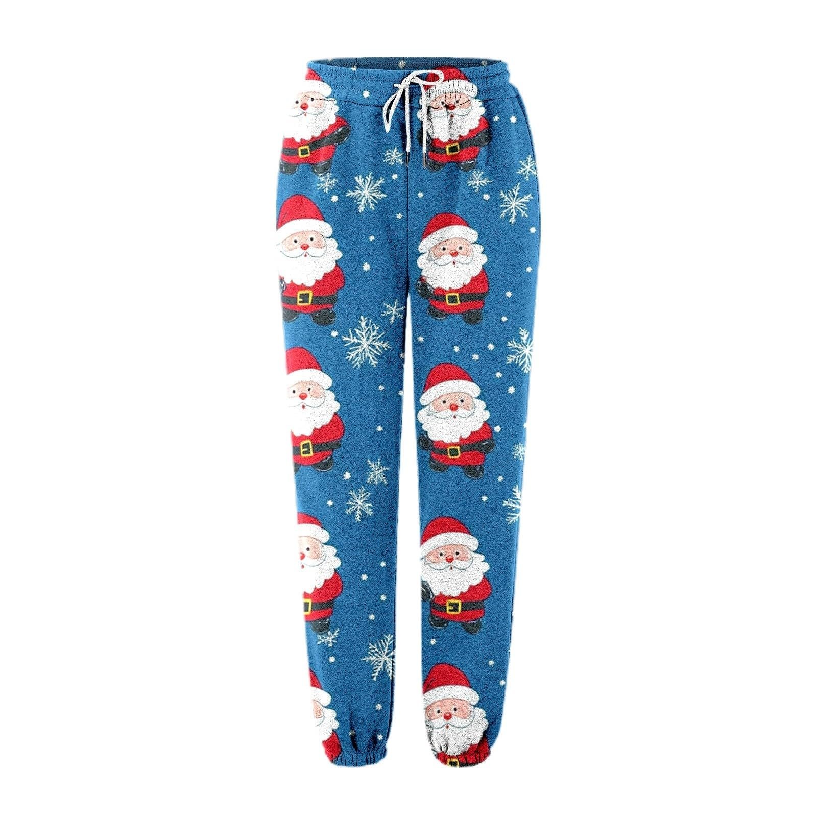 Для бега MJIQING Christmas, женские рождественские спортивные , повседневные тренировочные  с высокой талией, уличная одежда с карманами, осень, зима, спортивные Для йоги, Для бега, рождественские, фото №4