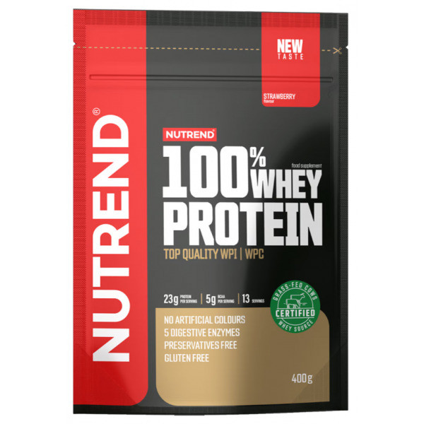 Протеїн Nutrend 100 Whey Protein 400 g strawberry, фото №1 Протеїн Nutrend 100 Whey Protein 400 g strawberry, фото №1