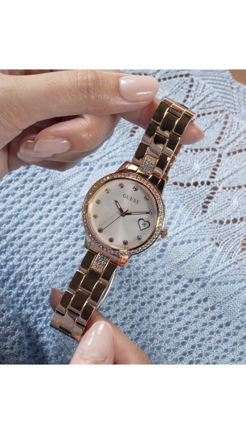 Часы GUESS GW0657L3, Розовое Золото, Браслет, фото №6