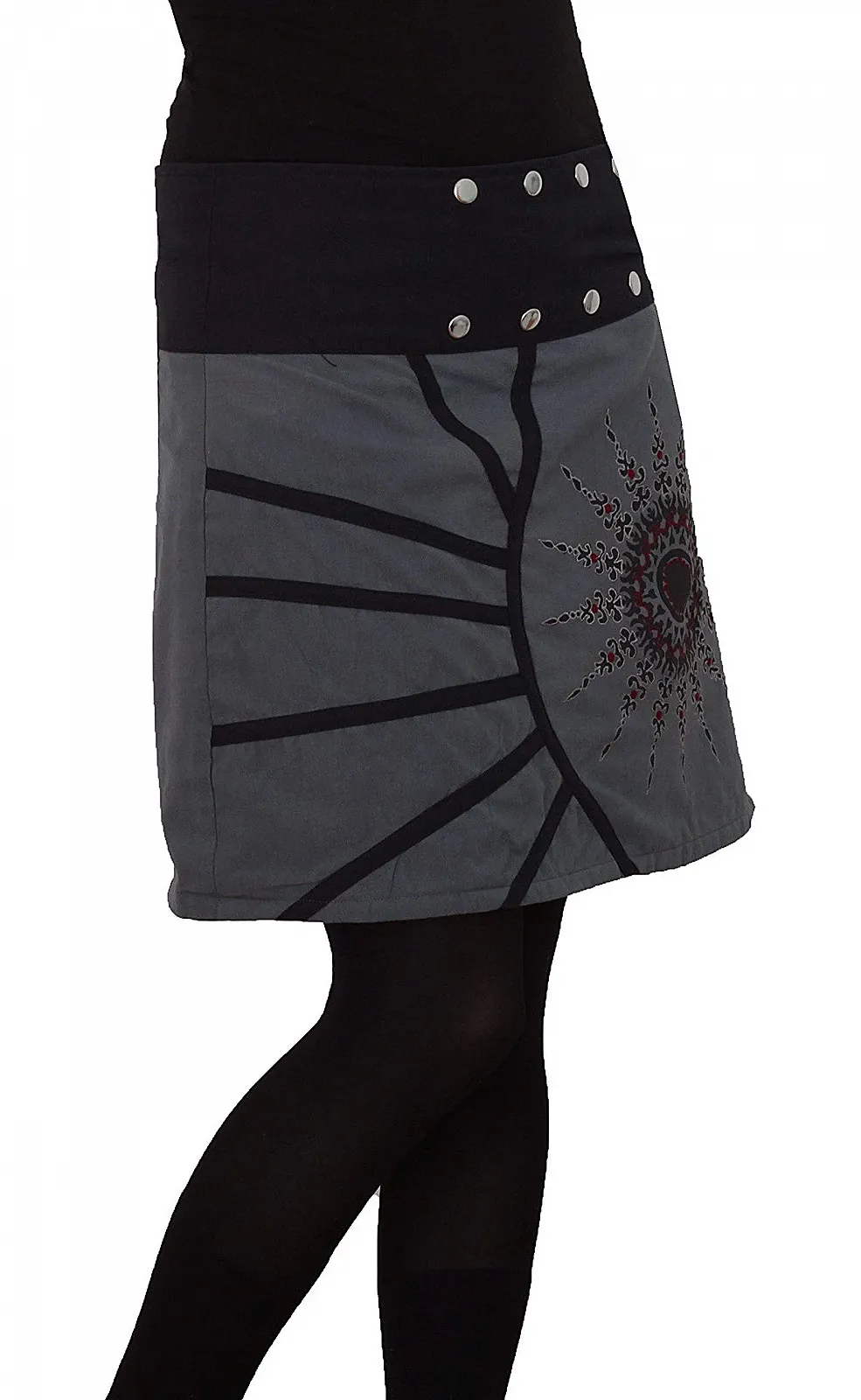 Спідниця Purewonder SK193 Жіноча на запах Бавовна Кнопки, фото №2