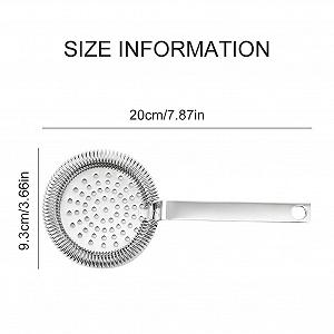 Стрейнер для коктейлів Bar Strainer з нержавіючої сталі, срібний, в упаковці synthetic.ua - Фото 1