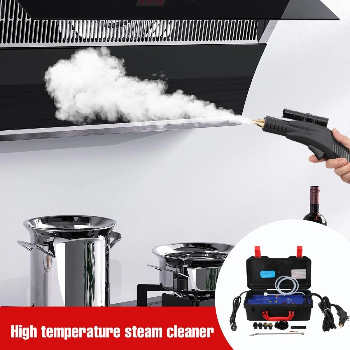 Ручний високотемпературний пароочисник 220 В 3000 Вт 100-120 °C 2-3,5 Бар, фото №2