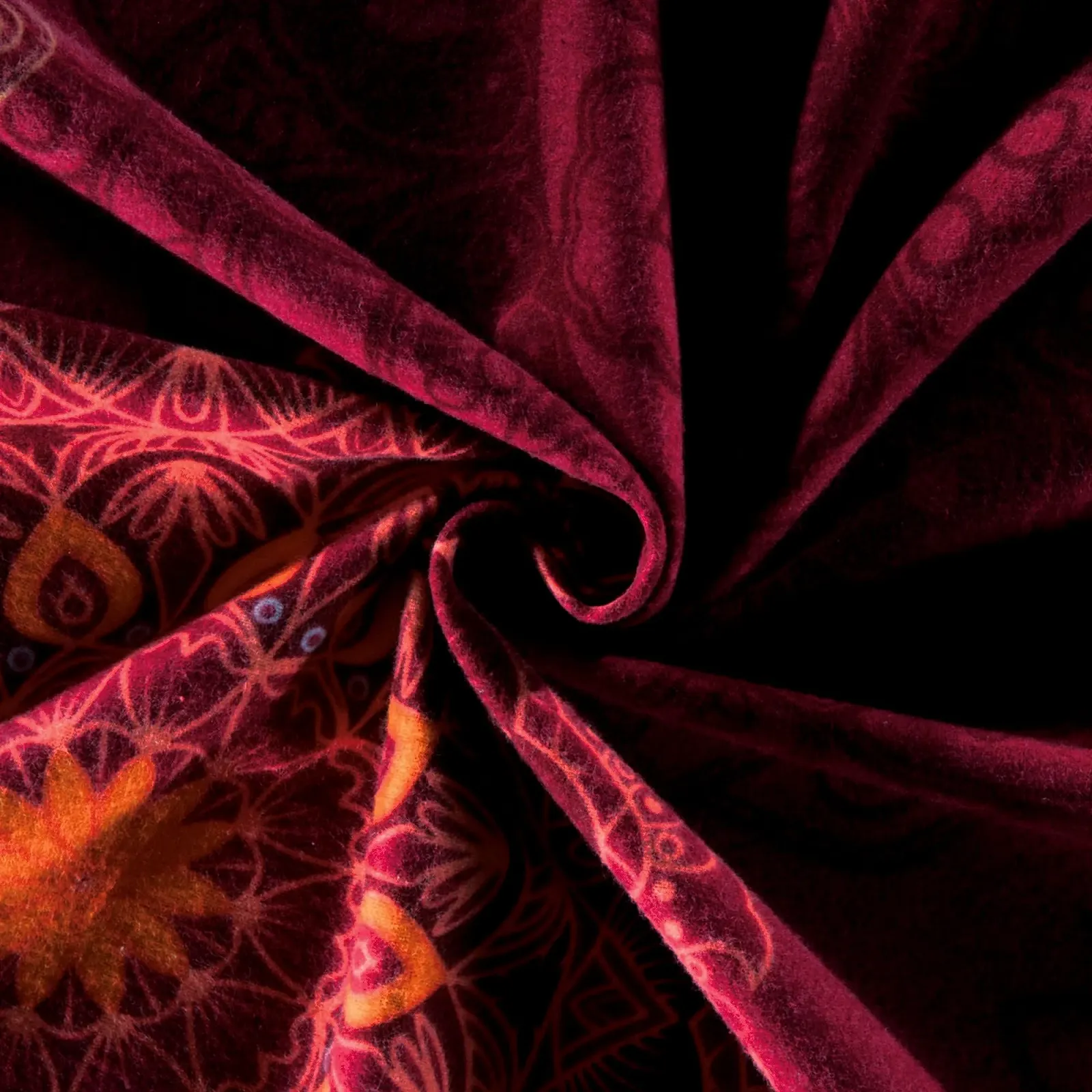 Комплект постельного белья Фланель Erwin Müller Mandala Бордовый, размер 80 x 80 см / 135 x 200 см, фото №9