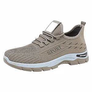 Кросівки Chanpning Легкі Чоловічі зі сталевим носком Модні Спортивні Нековзкі для Бігу на шнурівці Повсякденні - Фото 1