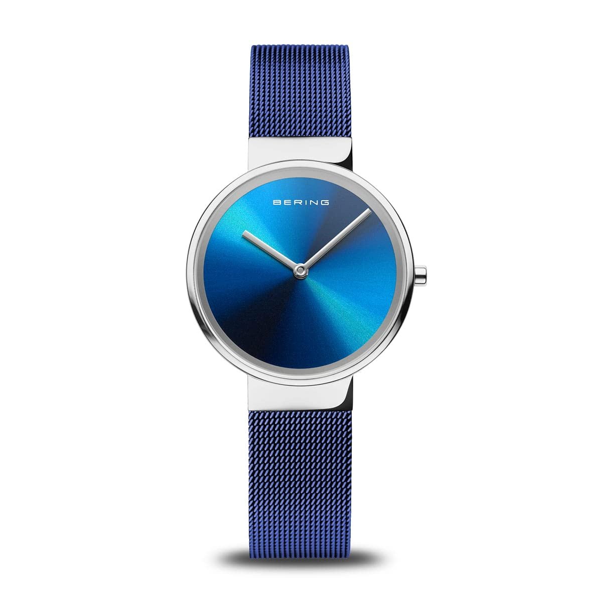 Жіночий кварцовий годинник BERING 31 mm, корпус і циферблат з нержавіючої сталі, міланський браслет, сапфірове скло, 5 ATM, 19031, фото №1