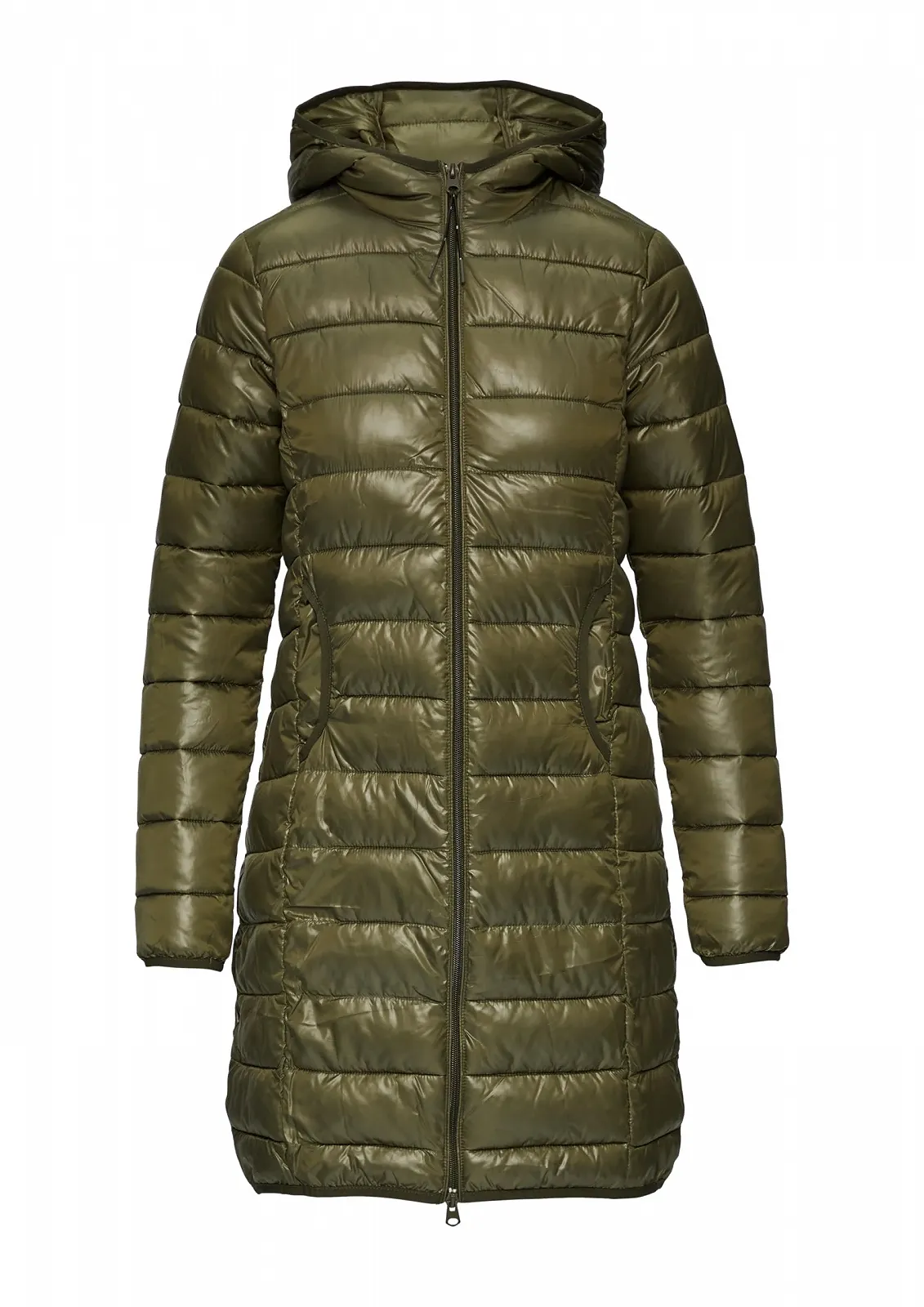 Жіноче стьобане пальто QS з капюшоном, фото №1 Жіноче стьобане пальто QS з капюшоном, фото №1