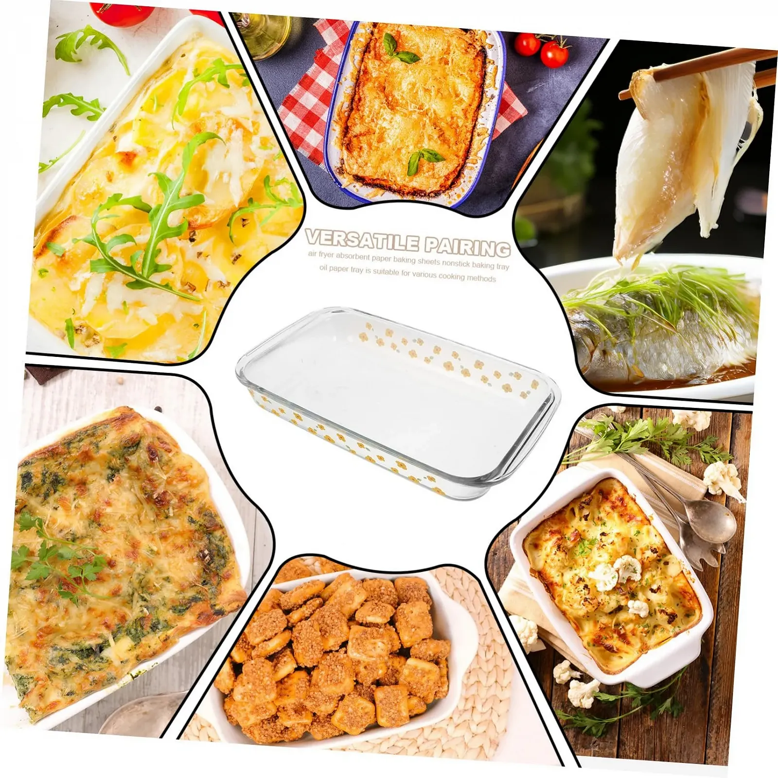 Форма для випікання Скляна прямокутна термостійка прозора, фото №3