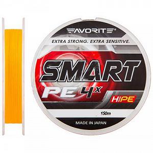 Шнур Favorite Smart PE 4x 150м (оранж.) #0.5/0.117мм 3.6кг (1693.10.40) Шнур Favorite Smart PE 4x 150м (оранж.) #0.5/0.117мм 3.6кг (1693.10.40)