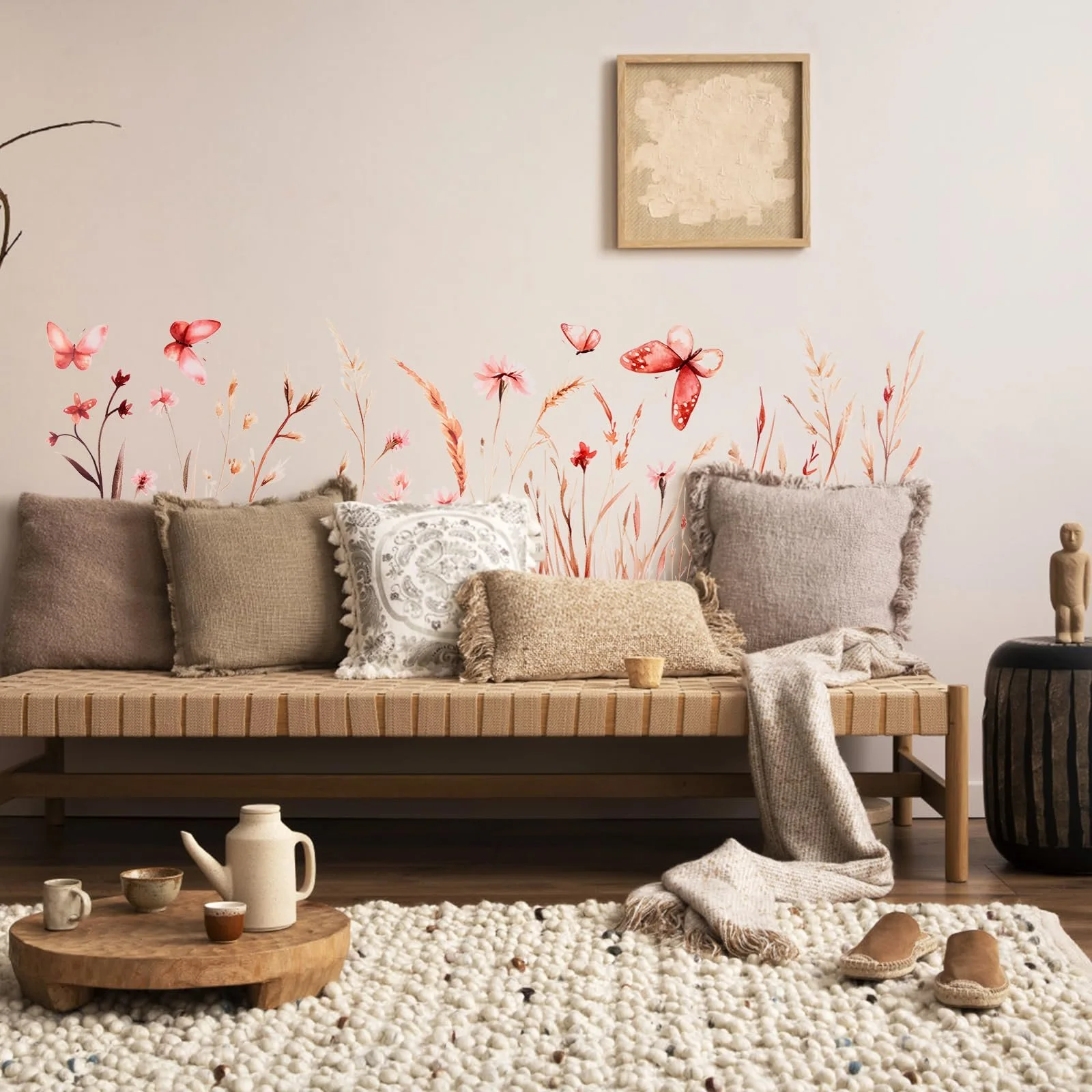 Наклейки на стіну Pack of 2 Flowers Grass Butterflies Green, фото №7 Наклейки на стіну Pack of 2 Flowers Grass Butterflies Green, фото №7