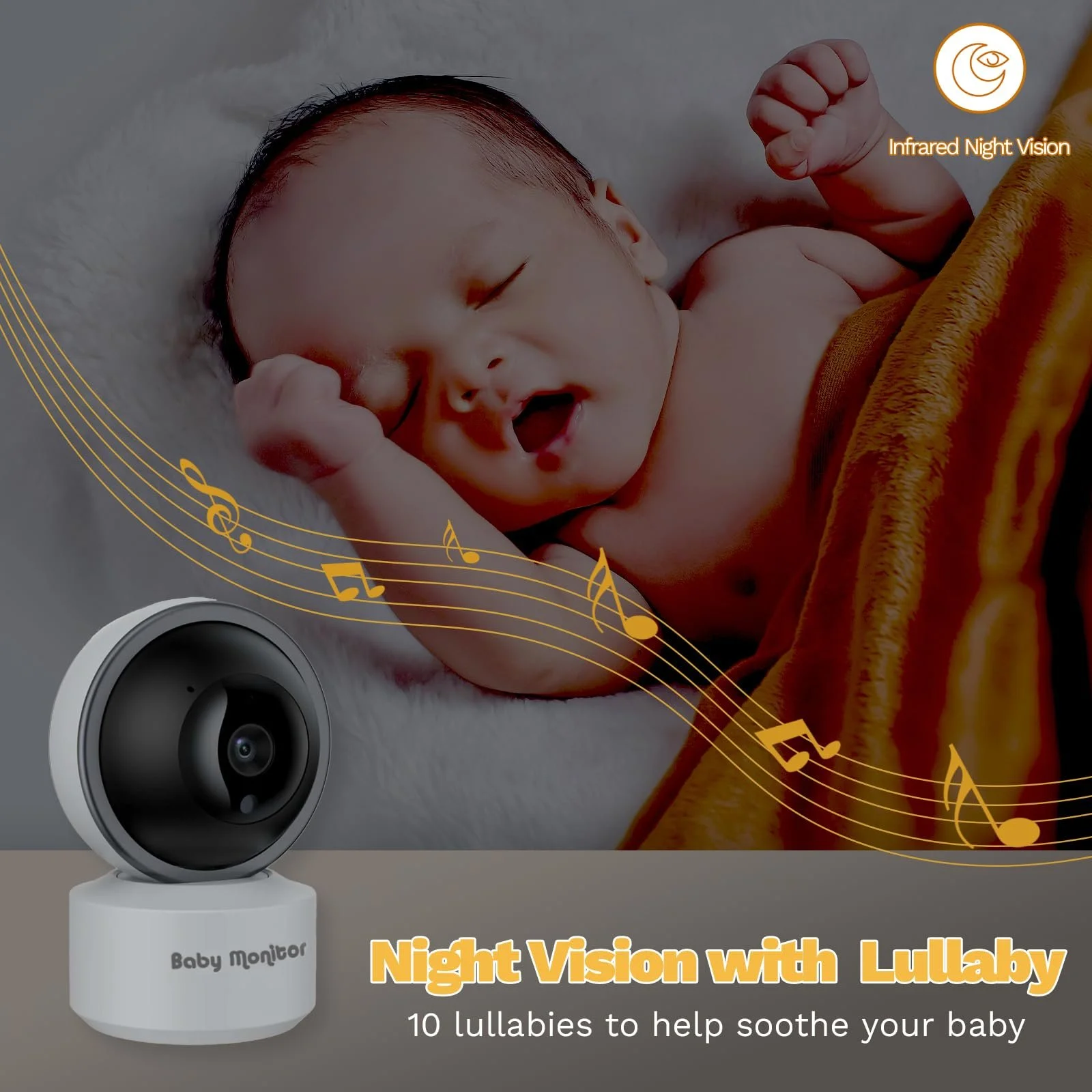 Відеоняня 4,3" Digital Zoom Night Vision Temperature Sensor 10 Lullabies, фото №3 Відеоняня 4,3" Digital Zoom Night Vision Temperature Sensor 10 Lullabies, фото №3