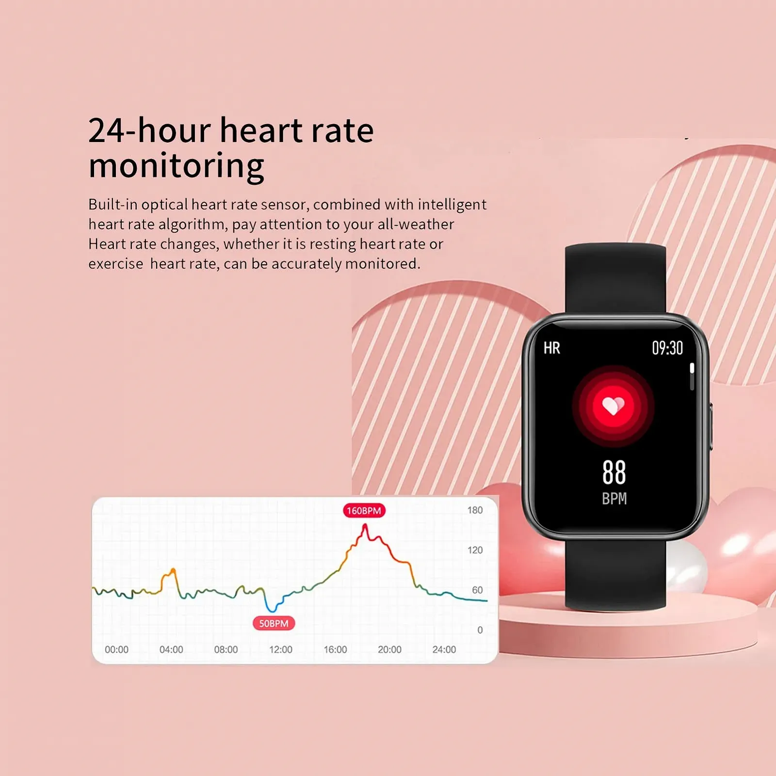 Смартгодинник Чорний, фото №4