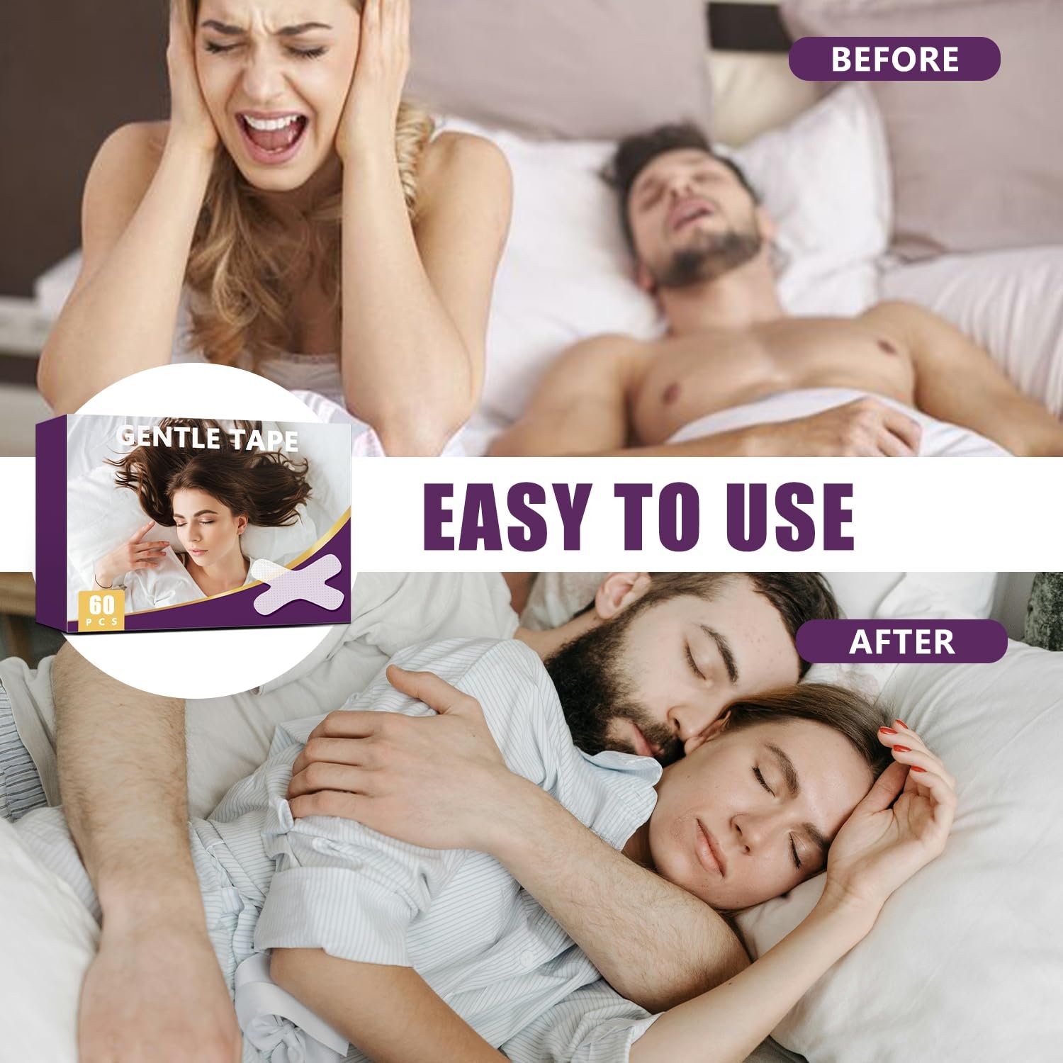 Пластирі для рота для сну проти хропіння, фото №2