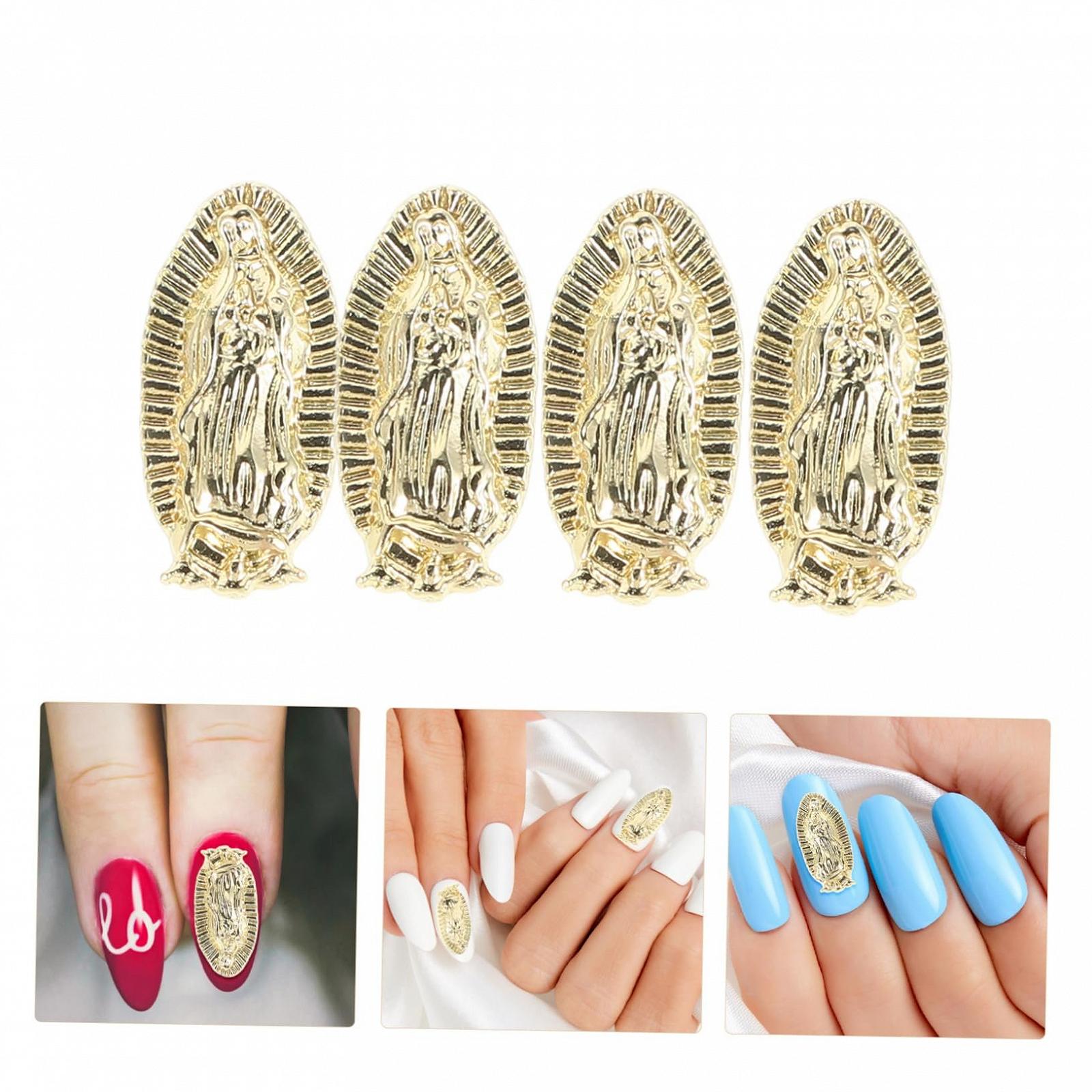Украшения для ногтей Металл Healvian Модные Дева Золотой, 10 шт., фото №8