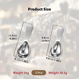 Мірні ложки для кави з нержавіючої сталі, 2 шт (30 мл + 15 мл) synthetic.ua - Фото 1