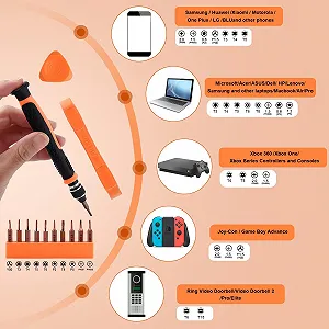 Набір викруток ASTARON 17 в 1 для ремонту Macbook з T3 T4 T5 T6 T8 P2 P5 PH000 Ph00 Y00 Magnetic Torx Bit і інструментом відкривання для ноутбука, MacBook Air і Pro, Xbox, PS4 synthetic.ua - Фото 1