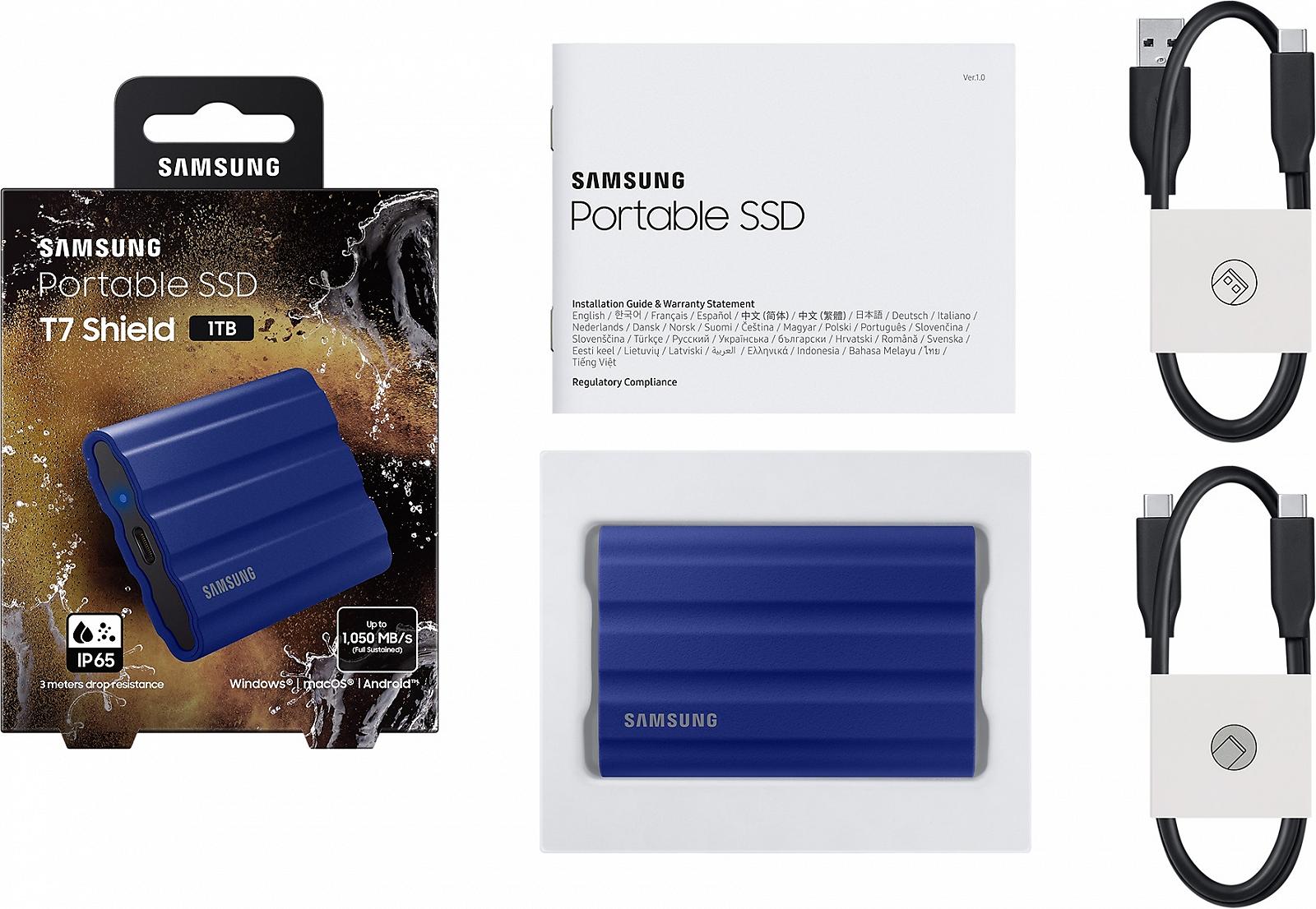Накопитель внешний SSD 2.5" USB 1.0TB Samsung T7 Shield Blue (MU-PE1T0R/EU), фото №8