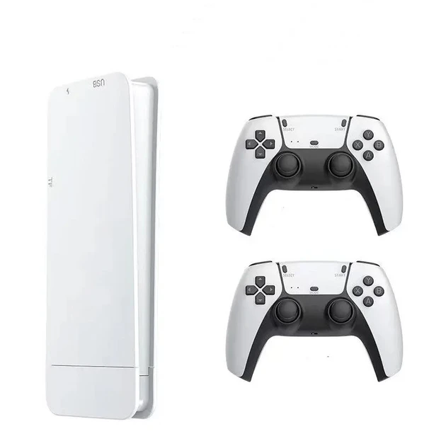 Игровая мини консоль HDMI M15 GAME STICK 4K 64GB 20000 бесплатных игр два беспроводных контроллера белая PS1, фото №2