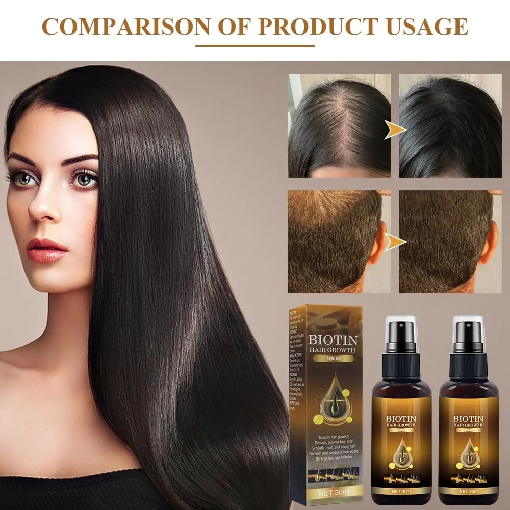 Сироватка KUIRUNRX для росту волосся з біотином, 2 шт, 30 мл, фото №3