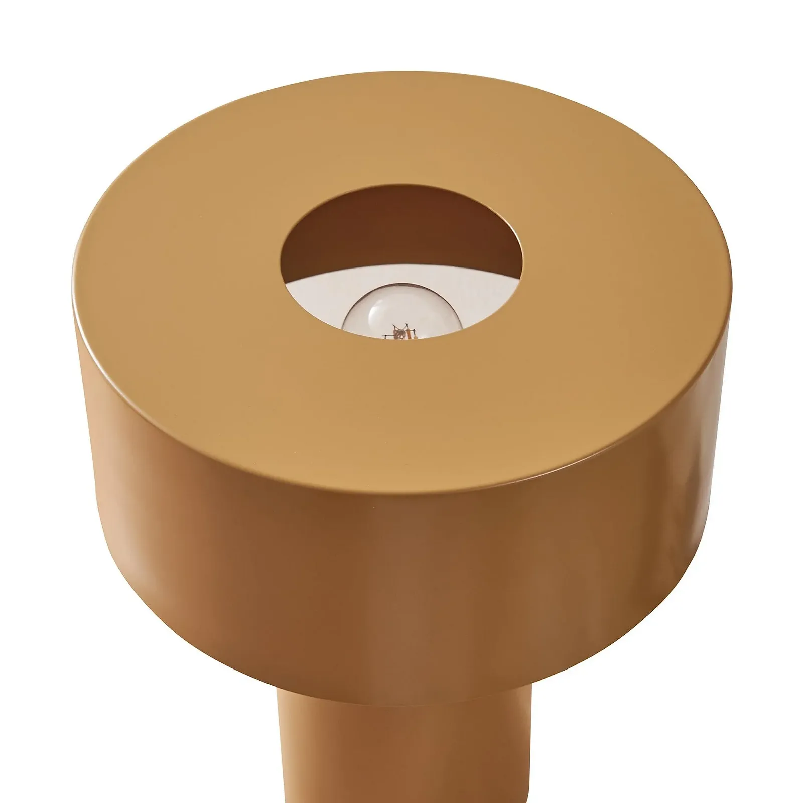 Настільна лампа приліжкова для читання lux.pro Kömn з відкритим металевим абажуром та кабелем 37 x 30 x 30 см Коричнева, фото №7